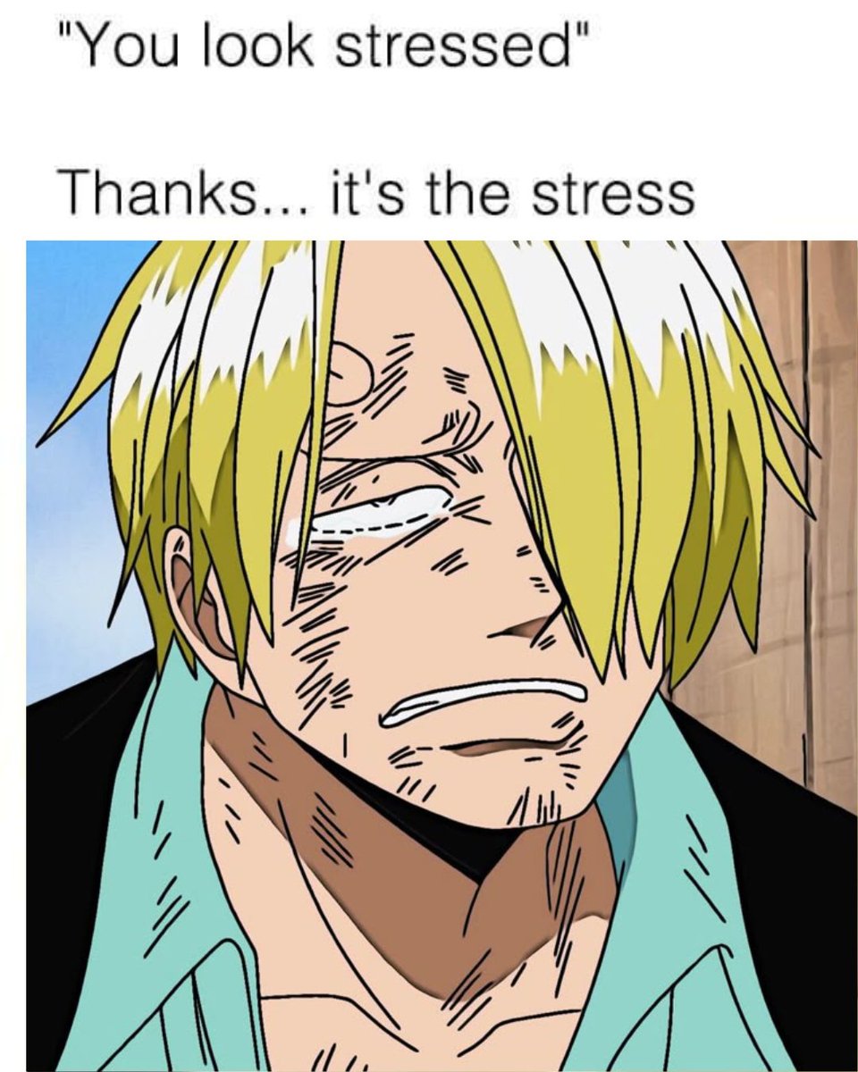 Sanji who deals with Luffy's appetite 24/7 and is a full-time mom to his entire crew