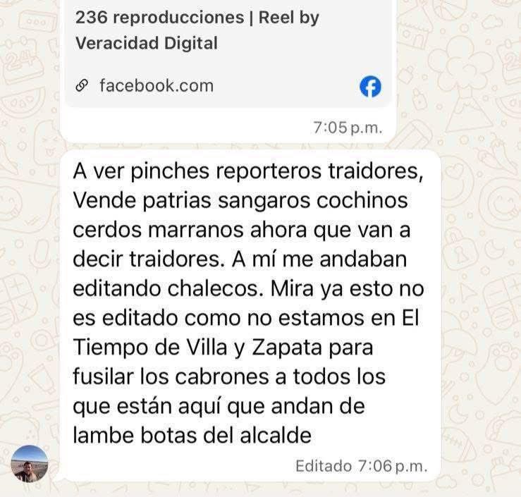 Red de Reporteros de Coahuila exige alto a agresiones contra la prensa; señala a integrantes de la familia Menera

Piedras Negras, Coahuila. — La Red de Reporteros de Coahuila emitió un pronunciamiento en el que exige el cese inmediato de las agresiones verbales y hostigamiento