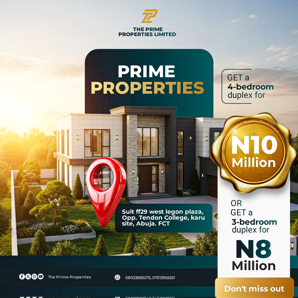 Doxa0029's tweet photo. Designed a real estate flyer focused on clarity, trust, and strong visual hierarchy.

Clean layout, bold typography, and a premium color palette to highlight key offers and drive attention.

#GraphicDesign #RealEstateDesign #FlyerDesign #BrandDesign #MarketingDesign https://t.co/9X65Rrsu2K