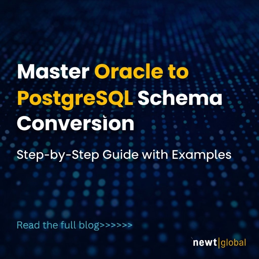 NewtGlobal's tweet photo. Oracle → PostgreSQL migration isn’t just data movement.
It’s a schema transformation challenge.
From data types to PL/SQL logic, getting this layer right defines success.

Read More👇
https://t.co/qWJLJlYfin

#PostgreSQL #Oracle #DatabaseMigration #DataEngineering https://t.co/NT4CwlzwAe