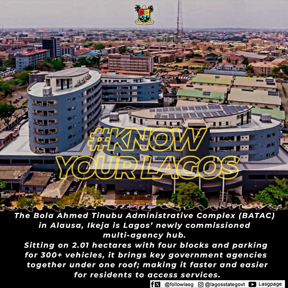 followlasg's tweet image. One address. Every service you need. The BATAC is redefining what governance looks like in Lagos. 
@jidesanwoolu
@drobafemihamzat
@lanrebajulaiye
@gbenga_omo 
.
.
.
.
#KnowYourLagos 
#SmartLagos
#UrbanDevelopment
#AGreaterLagosRising
#LASG