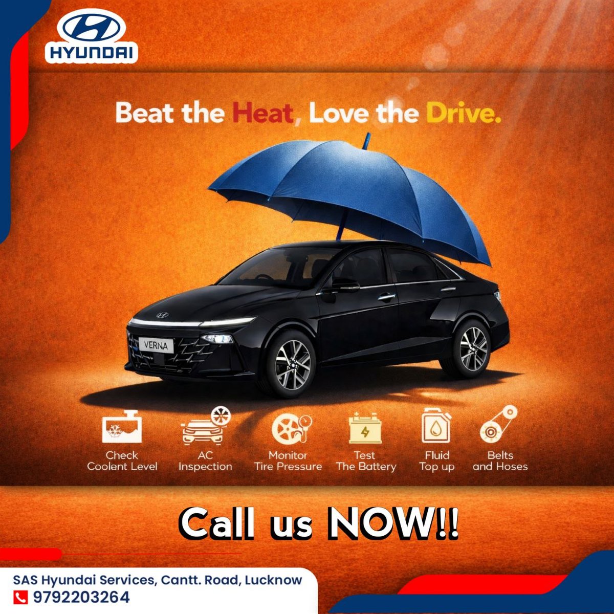 SasRoad's tweet image. 🚗☀️ Is your car summer ready?
🔧 A timely summer service keeps your Hyundai cool, efficient, and safe on the road.
Call 97922 03264

#HyundaiWorkshop 🚘#SummerService ☀️ #CarCare 🧰#LucknowWorkshop 🌸 #TimelyService ⏰