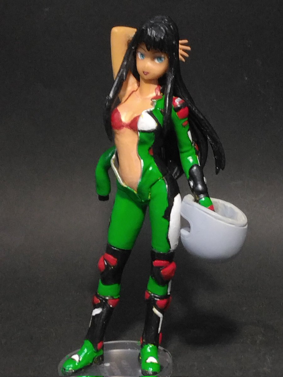ada_kura's tweet image. #KR250
今日はライダーフィギュアだけ
250レプリカ娘シリーズはアニメ顔にしてるので30msの顔を換装できるようにした

ロングヘアよりポニーテールの方が似合うんでないか？
ポニーテールにするにはちゃんとブラしないと問題あるので描いてみる