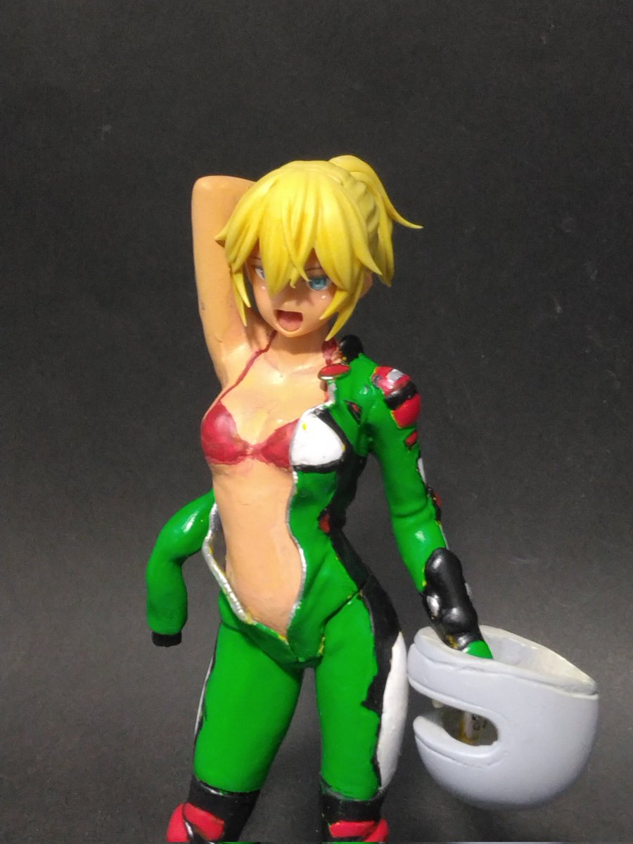 ada_kura's tweet image. #KR250
今日はライダーフィギュアだけ
250レプリカ娘シリーズはアニメ顔にしてるので30msの顔を換装できるようにした

ロングヘアよりポニーテールの方が似合うんでないか？
ポニーテールにするにはちゃんとブラしないと問題あるので描いてみる