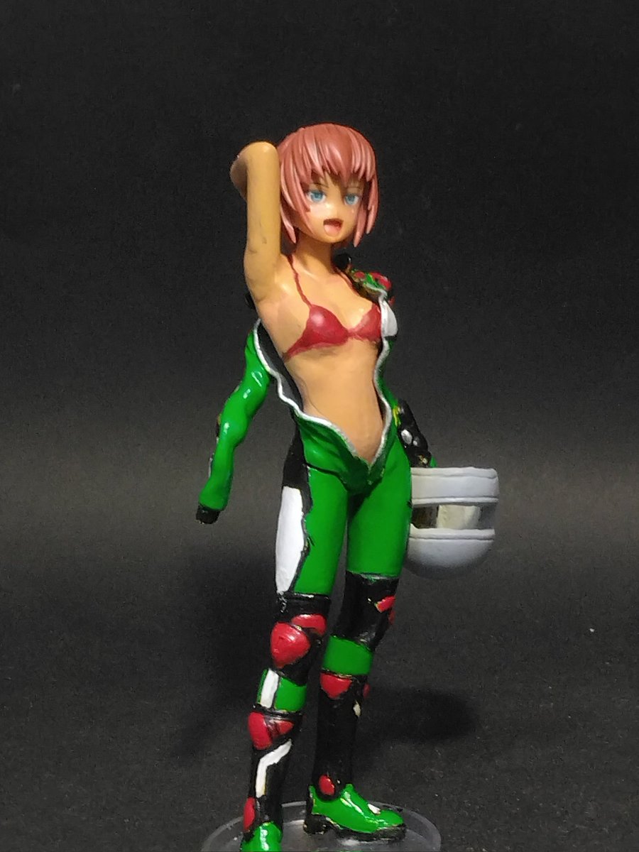 ada_kura's tweet image. #KR250
今日はライダーフィギュアだけ
250レプリカ娘シリーズはアニメ顔にしてるので30msの顔を換装できるようにした

ロングヘアよりポニーテールの方が似合うんでないか？
ポニーテールにするにはちゃんとブラしないと問題あるので描いてみる