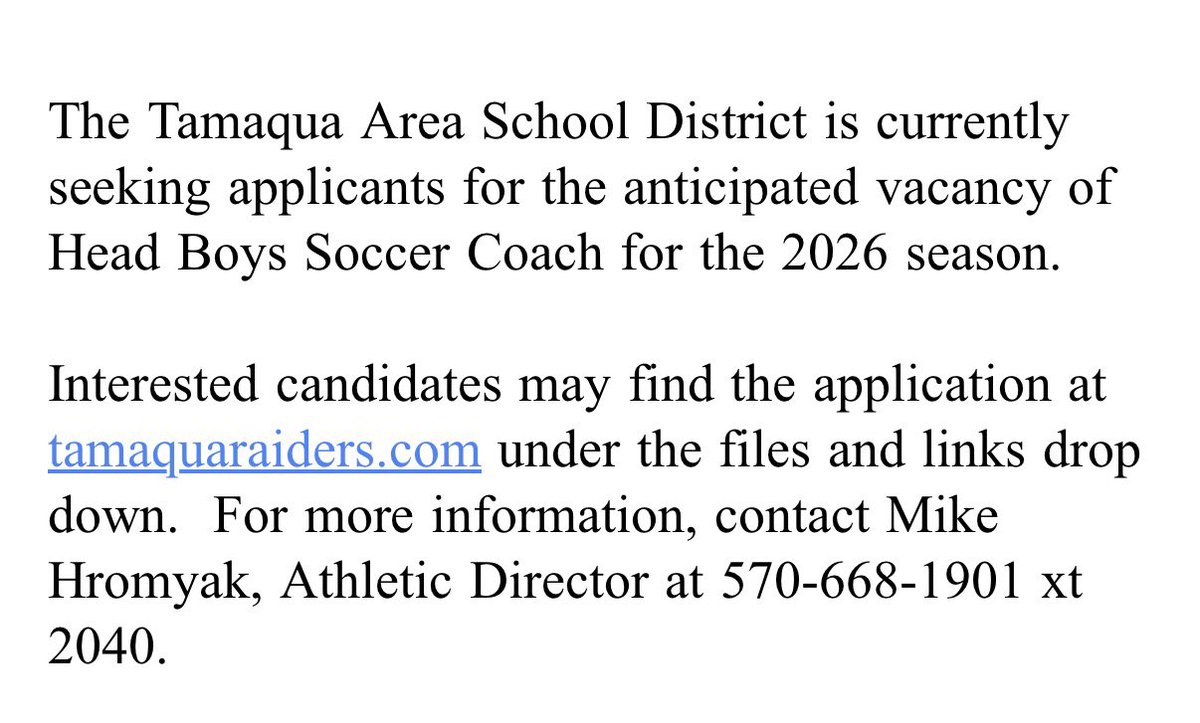 TASD_info's tweet photo. Please see information regarding boys soccer https://t.co/cRdZN2miH5