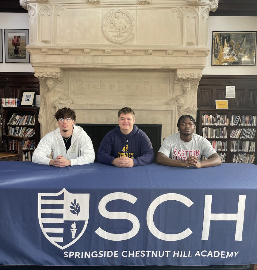schfootball's tweet photo. Congrats to OLB Johnny Nosal, OL Kyle Knox, and DL Sadiek Willis. @TrinCollFB you are getting 2 good ones+ @EUEaglesFB you didn't do too bad either. These guys will all leave their mark on your programs. Great Players/Great Men! #BlueDevilsPride #fearthefork https://t.co/tPap6JDhrK