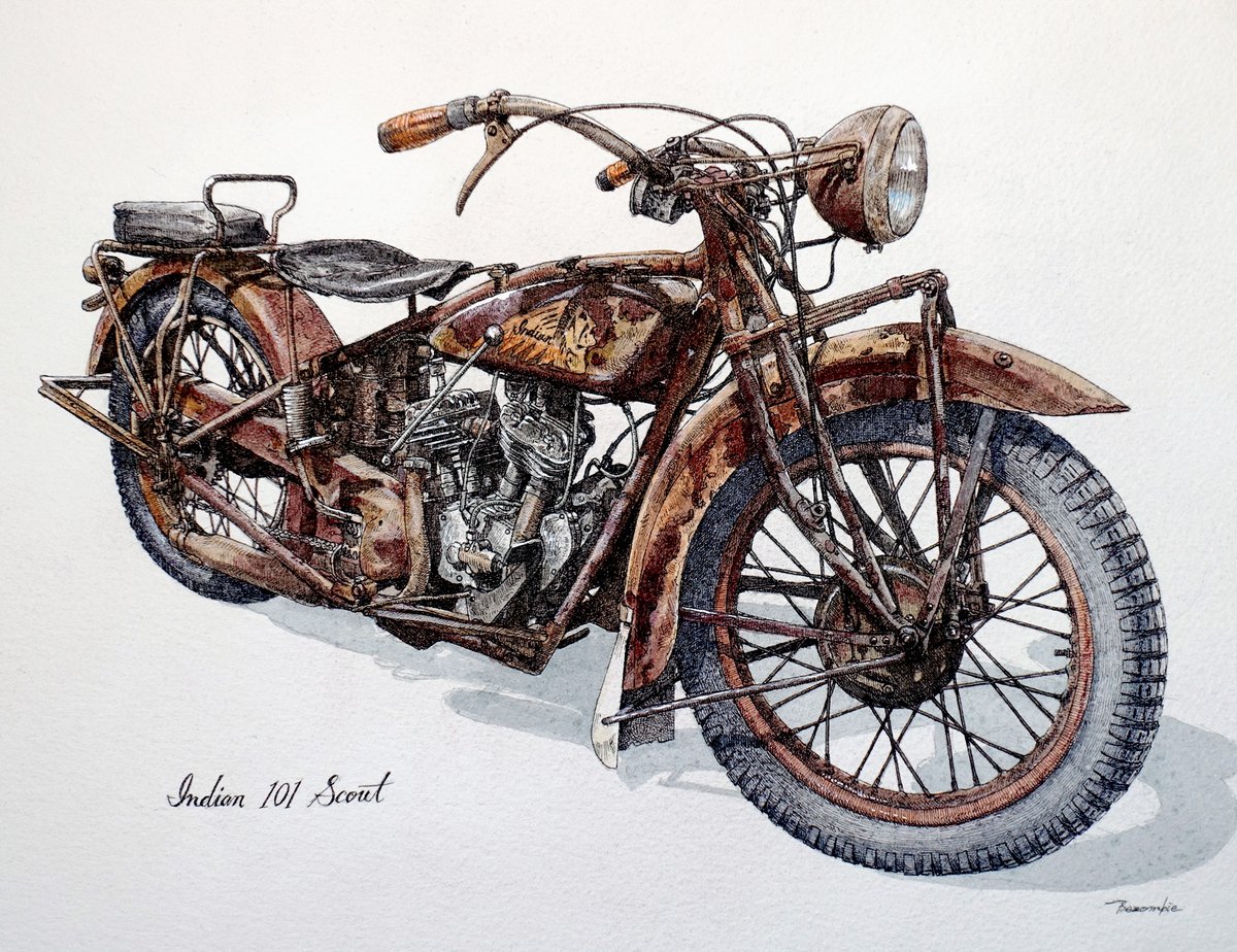 「#クルマやバイクを描いてる人は見せびらかしましょう」|石本巧のイラスト