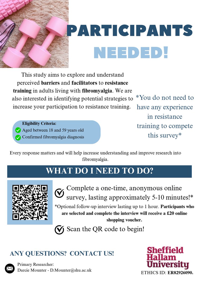 fmauk's tweet photo. If you are interested in this research study, please email Darcie Mounter at D.Mounter@shu.ac.uk
or press this link
https://t.co/QHqOF9TPBc https://t.co/tqlv6i40q2