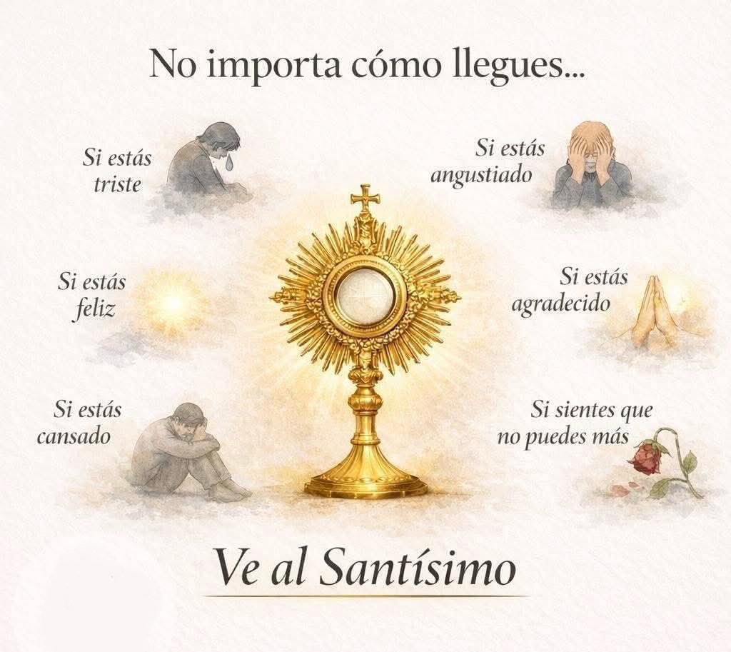 AgrupacionEC's tweet photo. Jueves Eucarístico. 

Ve al Santísimo hoy, 
Señor sáname, levántame, sálvame, libérame… El nos espera, no importa como lleguemos. https://t.co/izn4frvlQs