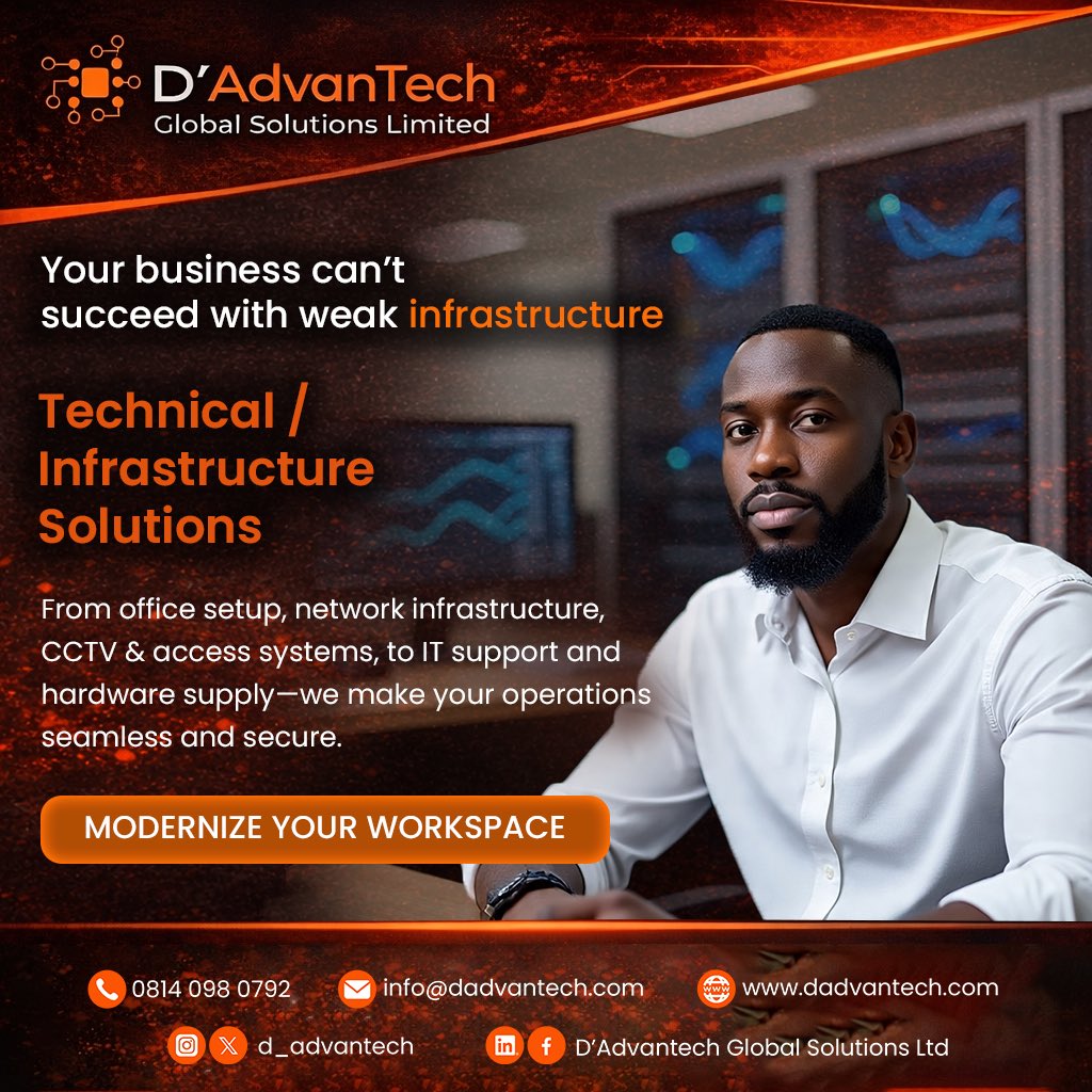 d_AdvanTech's tweet photo. Most people don’t realize this… 

A poorly set up office is costing you money every single day. 

Slow systems. 

Network issues. 

Bad wiring. 

Poor device setup. 

Your team is not even the problem. 

The infrastructure is. 

That’s why we handle full IT setup for you! https://t.co/ioH59OEOMN
