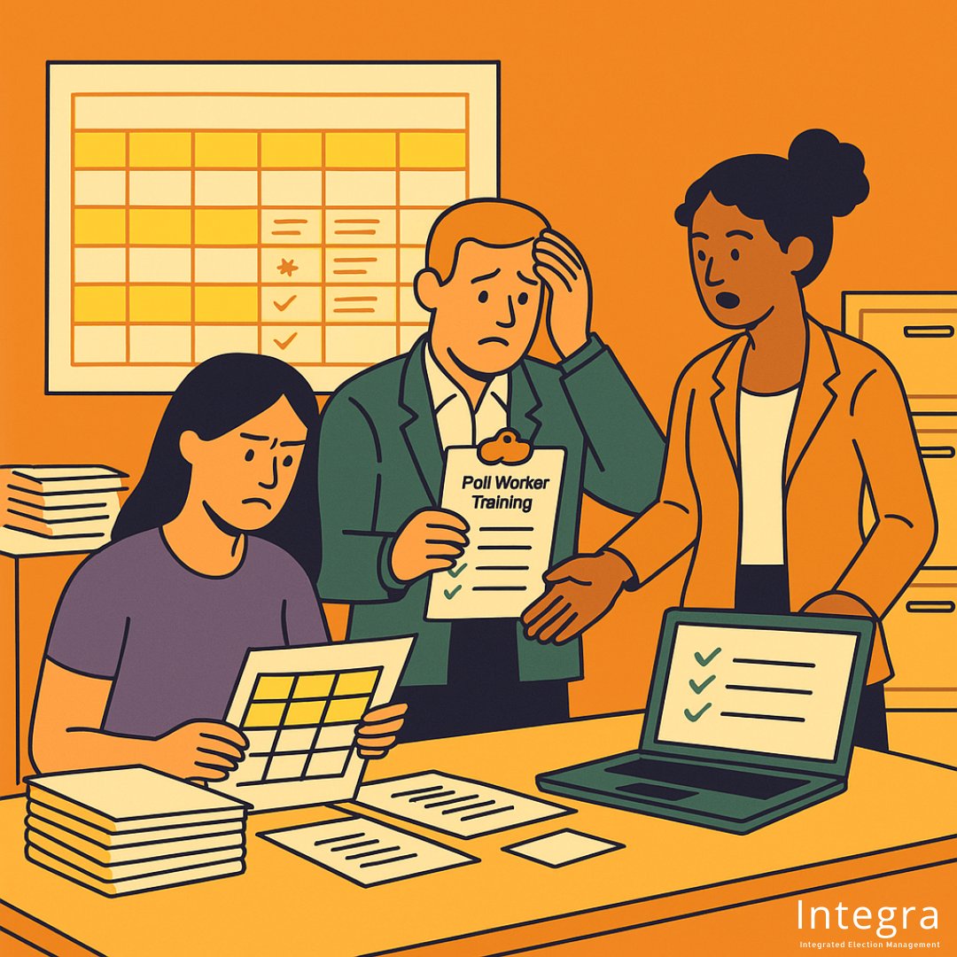 Soch_Inc's tweet image. Poll worker training shouldn't feel like herding cats.

With Integra, election teams can assign, track, and manage poll worker training in one place—no more scattered spreadsheets or last-minute panic.

Demo today 🖥️

#Integra #PollWorkers #Elections #SochInc