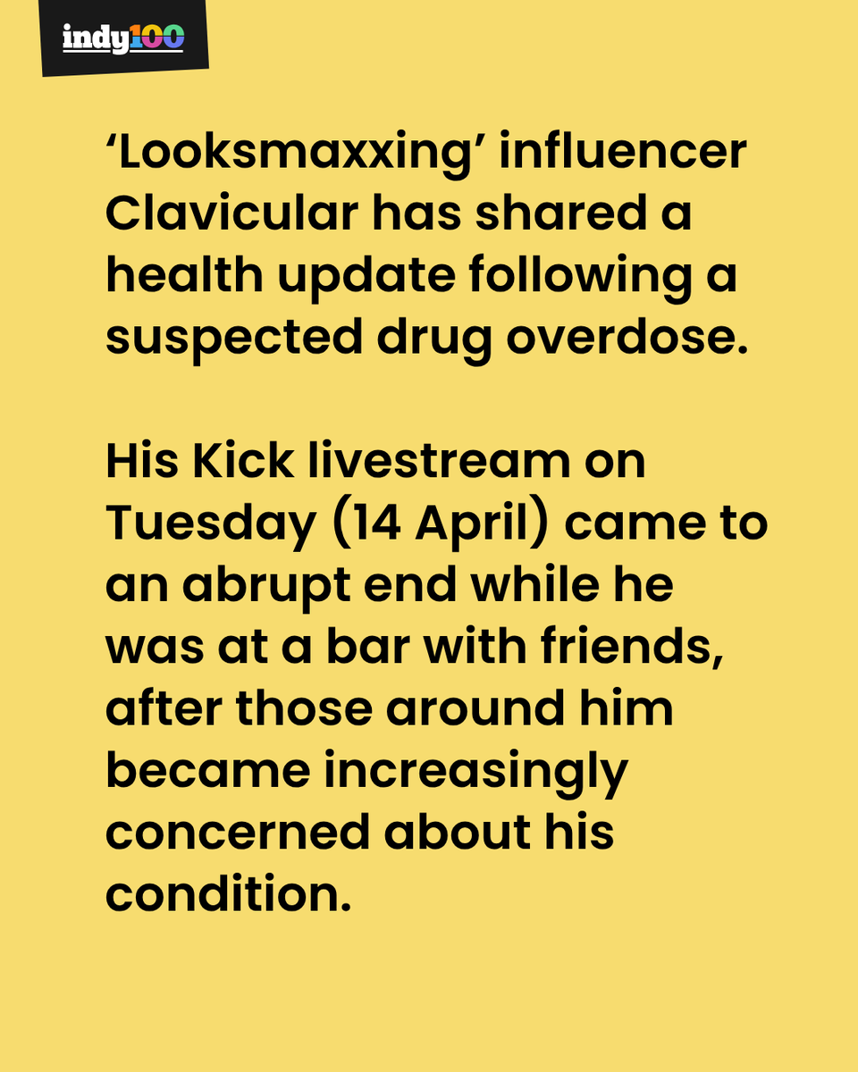indy100's tweet image. Everything we know about 'looksmaxxing' influencer Clavicular 📱

It comes after his 14 April Kick stream came to an abrupt end while at a bar with friends.

#Influencers #Viral #SocialMedia #Clavicular #Looksmaxxing

indy100.com/viral/clavicul…