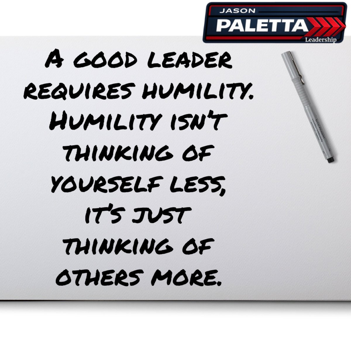 paletta_jason's tweet image. Ego and vindictiveness are traits of a dictator. Caring about the success and growth of each member of your team is a leader.

#leadership #leadbyexample #humility #transparency #accountability