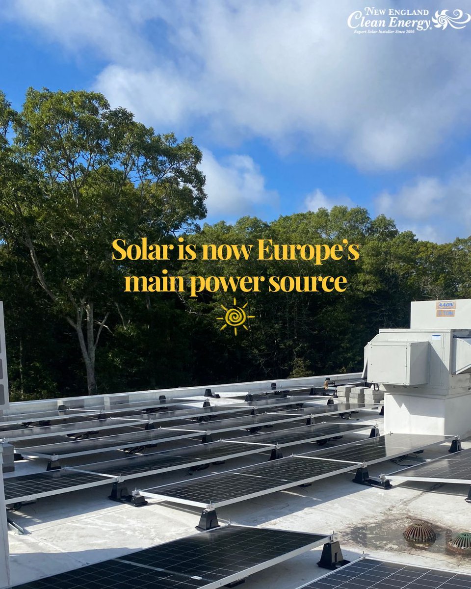 NE_Clean_Energy's tweet photo. Solar is now one of the fastest-growing energy sources in the world, and Europe is paving the way. Countries are scaling rooftop solar, lowering energy costs, and reducing reliance on fossil fuels. #gosolar https://t.co/brnHjhP8nc