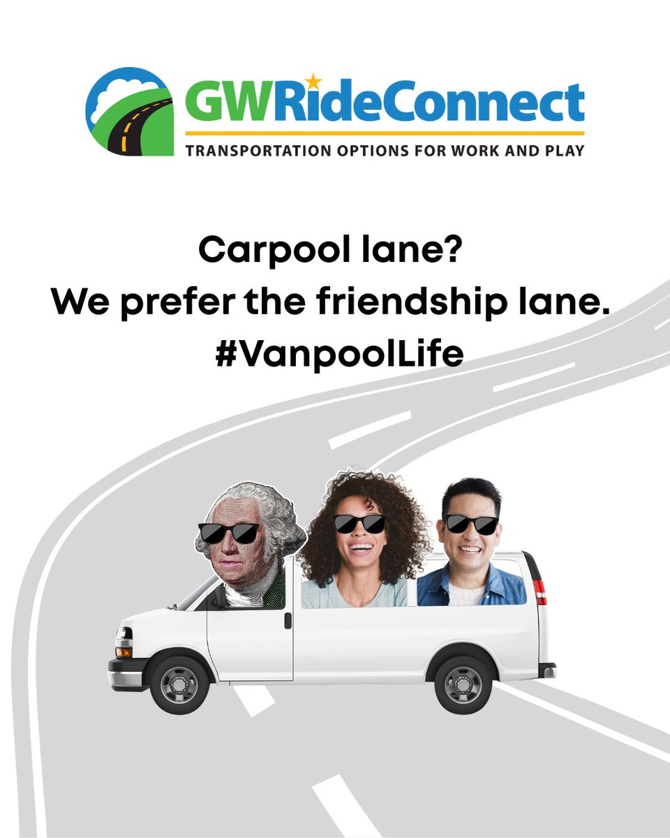 GWRideConnect's tweet image. You never know when you will meet your next bff!
#togetherweride #revolutionizeyourcommute #vanpoollife #vanpool