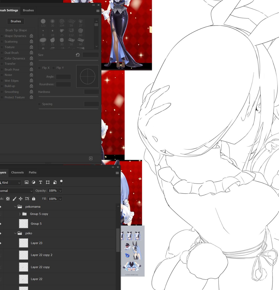 not_C_'s tweet photo. #ぺこらーと WIP https://t.co/lgcgZQUukV