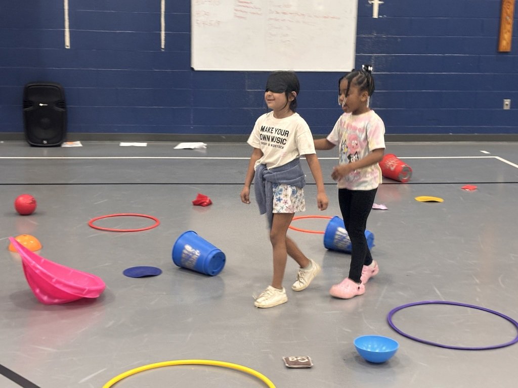 BLewisEagles's tweet image. Peer collaboration @sunnyheightsele during Physical Education! Partners help one another navigate obstacles by listening careful to their guides! #WarrenWill #OURHeights