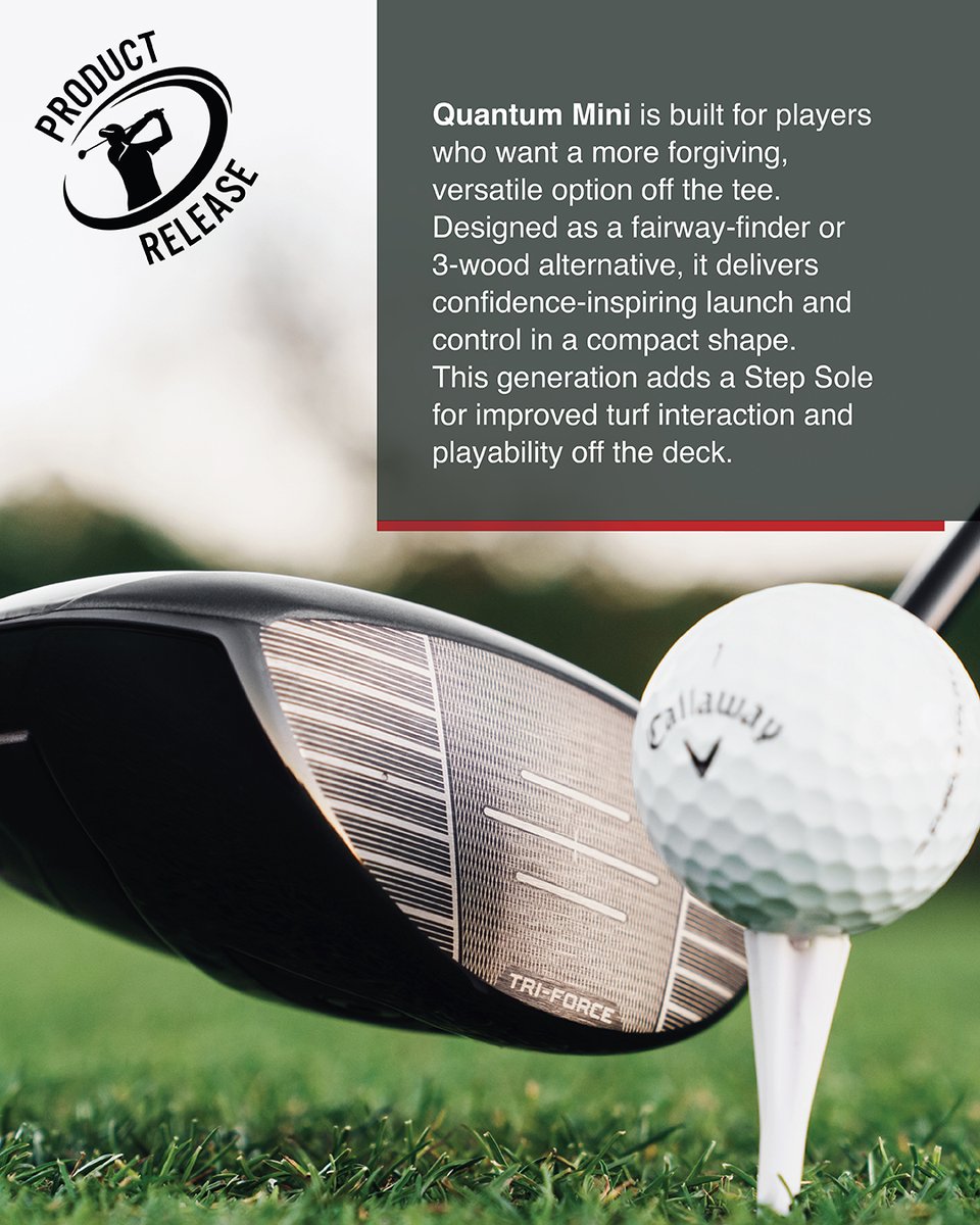 clubchampmedia's tweet image. Speed of a driver, control of a fairway wood.

Would you replace your 3-wood with a mini driver?

#Golf #NewRelease #ClubChampion #Callaway #MiniDriver