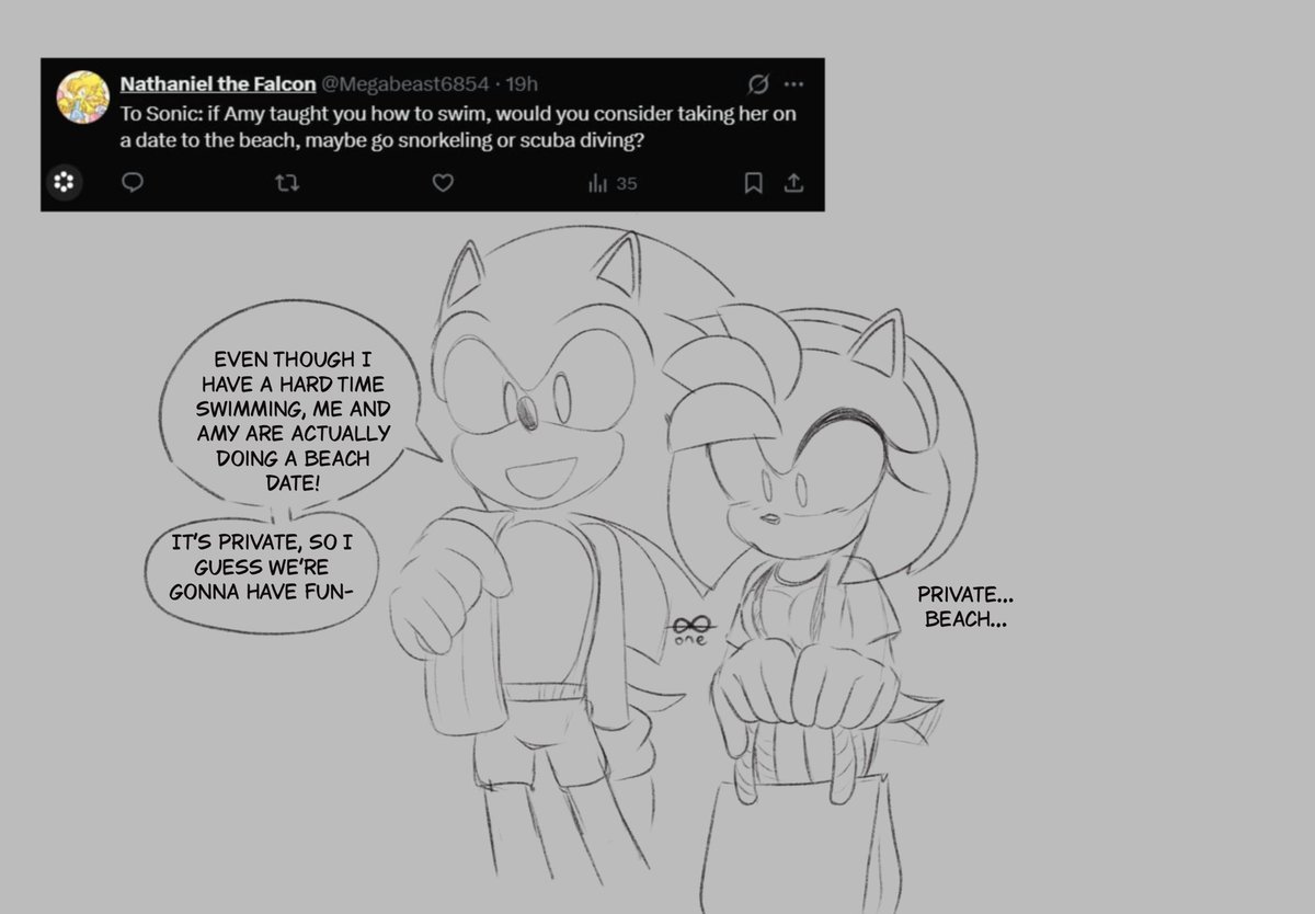 Onefi4's tweet photo. Beach date when?

#SonicTheHedgehog #AmyRose #SonAmy https://t.co/dgpUumfXfG