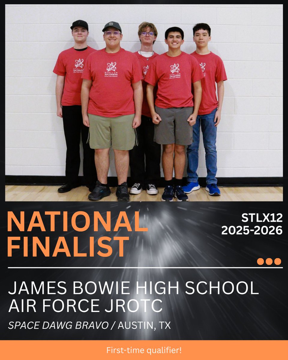 AFA_STLX's tweet photo. Space Dawg Bravo from James Bowie High School Air Force JROTC in Austin, TX, is a first-time qualifier, and one of just two JROTC units to make it to this year's National Finals. https://t.co/ENDAw02lCc