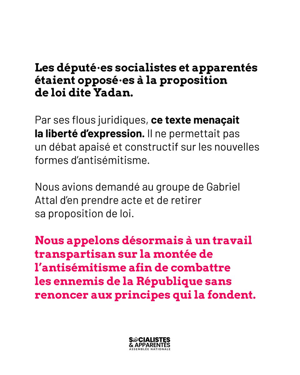 Députés Socialistes et apparentés tweet media