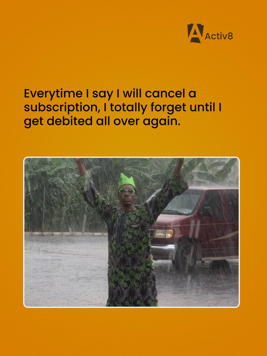 activ8_it's tweet photo. Adulting is just managing bills, ignoring debit alerts and pretending everything is under control but we’ve got you.

From just N6,000, you get access to all of your favorite apps on activ8.

Click the link in bio to get started!

#activ8 #activ8youreveryday #sharedsubscription https://t.co/5QKEH5DHGa