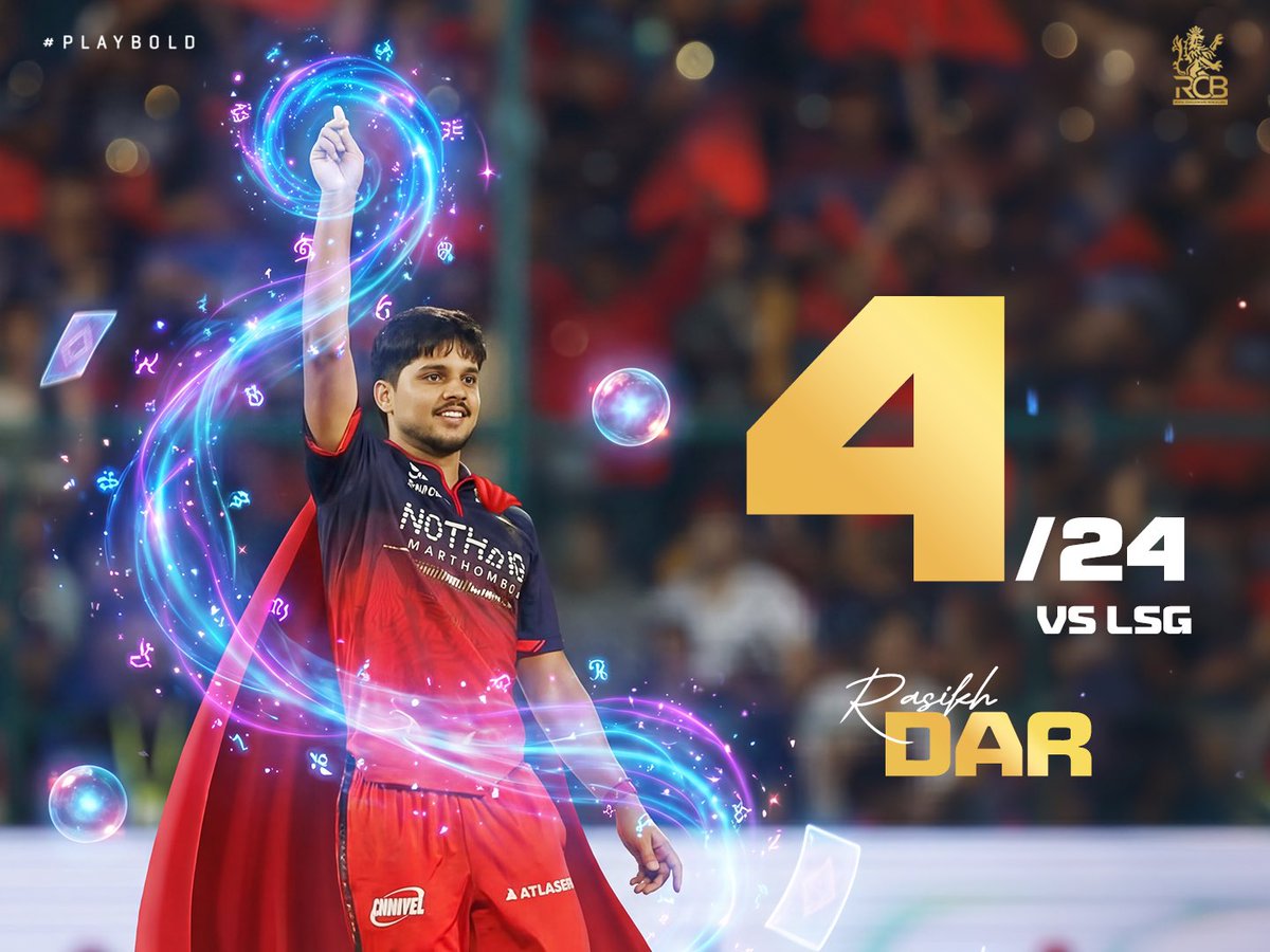 Keep weaving your magic and leave the batters guessing. 🔮🪄 

His best bowling figures in the #TATAIPL and we can't wait to see more of your magic this season, Rasikh! 🫡❤️

#PlayBold #ನಮ್ಮRCB #IPL2026