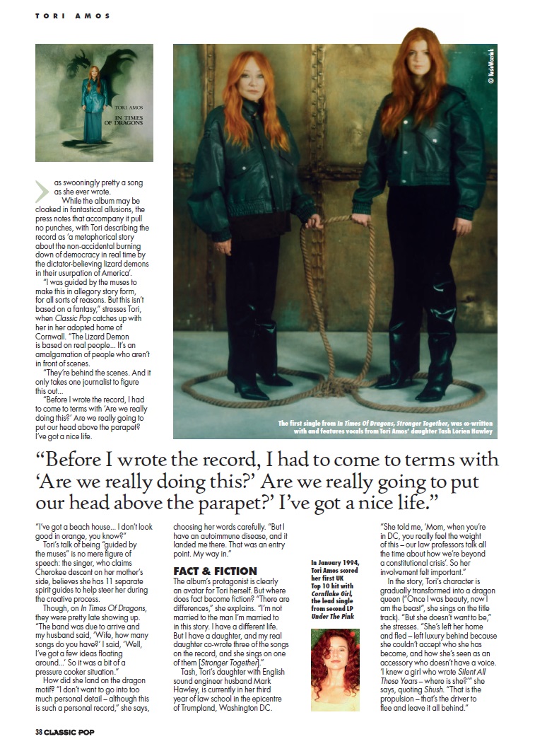 _IsThisReallyIt's tweet photo. @Undented #toriamos 5 page interview &amp; album review in the May 2026 "Classic Pop" music magazine (UK), buy now or see pictures below! #InTimesOfDragons (2 of 3) https://t.co/8dHrh9VAWp