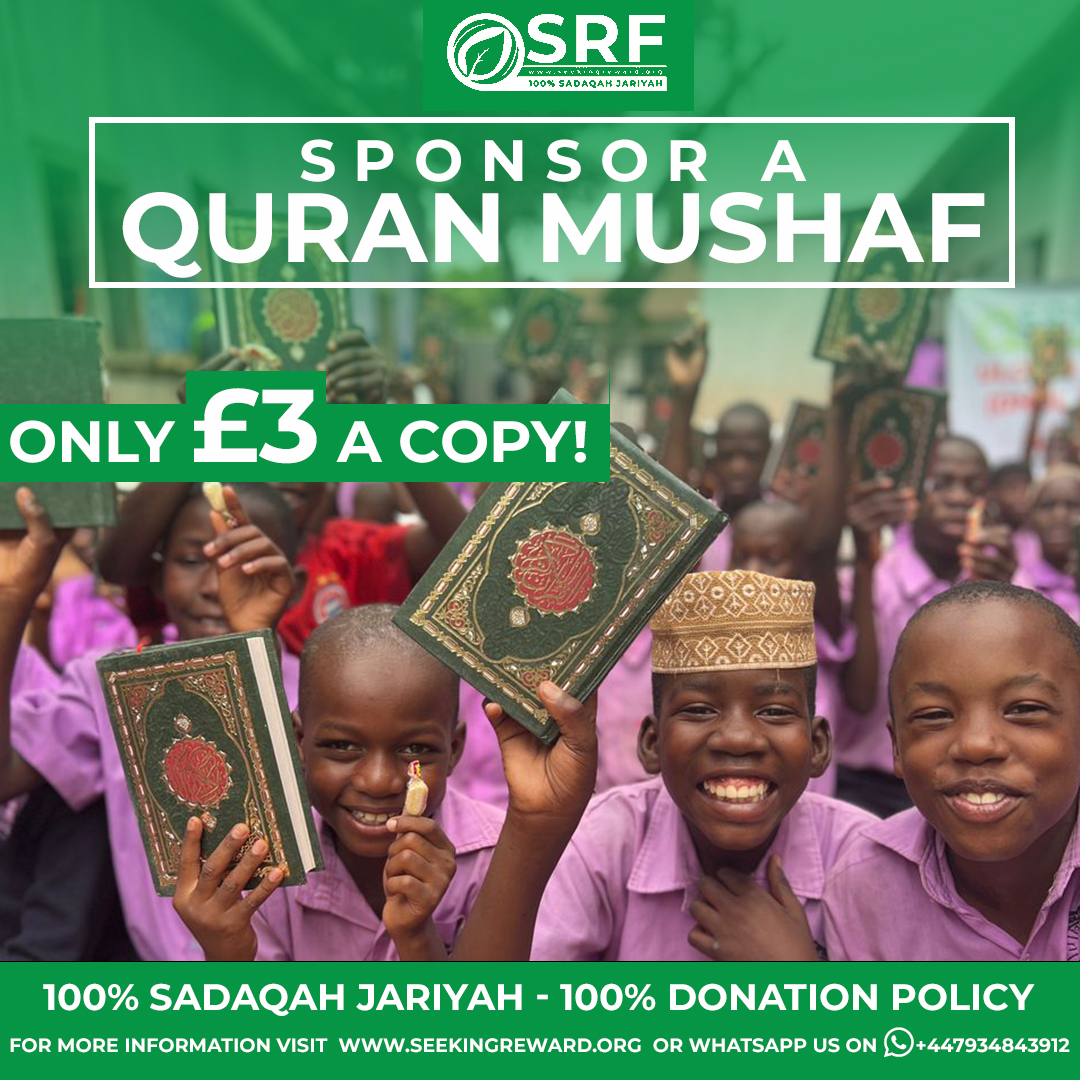 SeekingReward's tweet image. 😃 Wouldn’t YOU also like to bring such beautiful and stunning smiles on the children’s faces by sponsoring #Quran mushafs for just £3 a copy? Surely yes!
Go to bit.ly/SRFQuranProjec… or WhatsApp us.