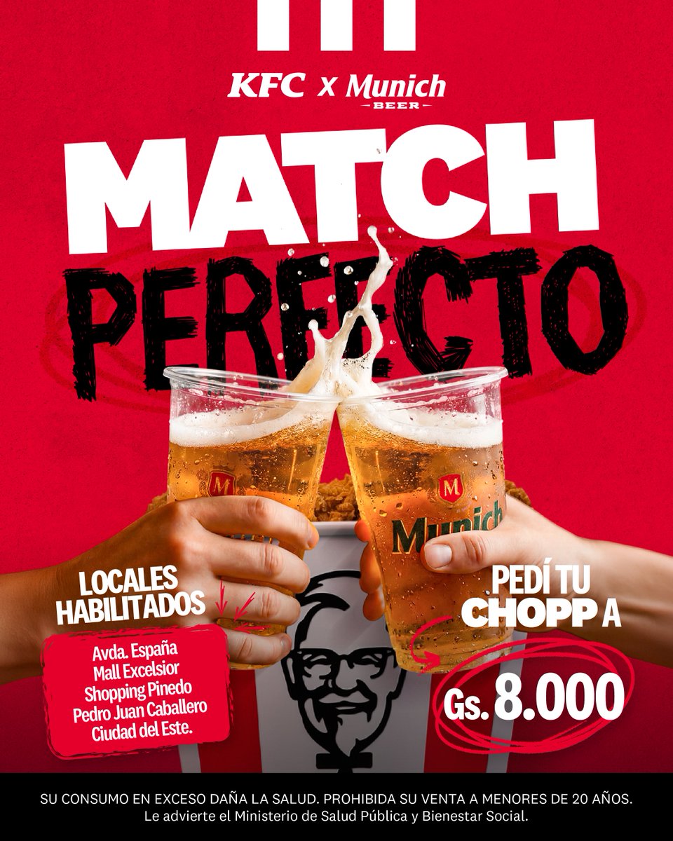 Cuando el plan es compartir, el chop cae perfecto 🍺🔥​
Frío, refrescante y listo para acompañar ese antojo que no se negocia. ​
😉 Pedí tu chop y brinda como se debe.