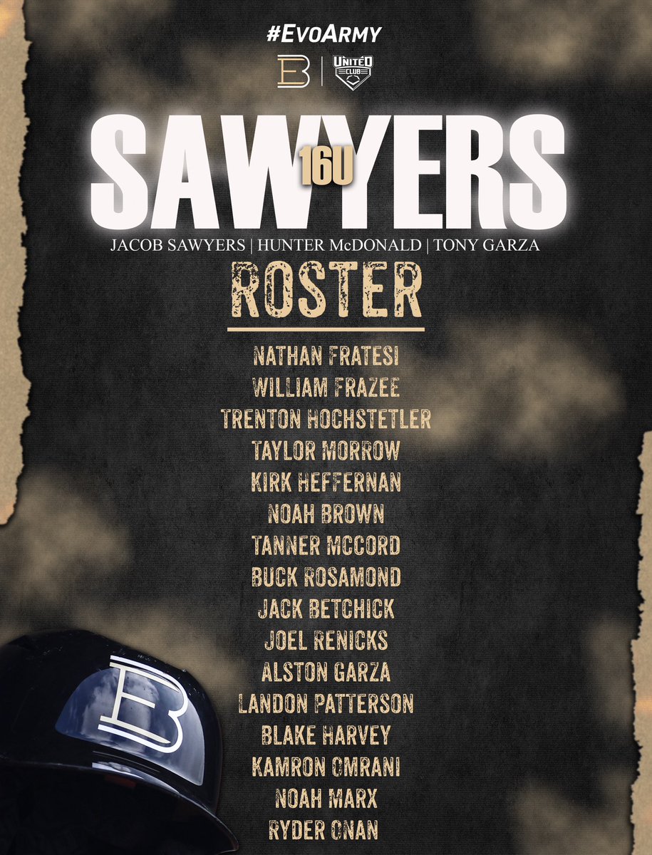 EasleyBaseballC's tweet photo. EBC 16U-SAWYERS 

"Jacob Sawyers and his staff will have some fun with this group this summer once again. A group of 28’s that play the game the right way. We are thankful they are a part of EBC and look forward to their first summer of getting recruited." - Mark Goforth https://t.co/fo3UHxk8kg