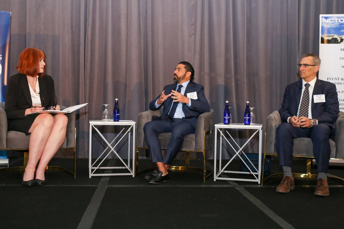 NCTO's tweet image. NCTO CEO Kim Glas highlighted the importance of  the #textile &amp;amp; apparel coproduction chain &amp;amp; preserving USMCA in a Q&amp;amp;A w/Rafael Zaga Saba, president/chairman of the National Chamber of Textile Industry &amp;amp; Jeff Ayoub, chairman of the Canadian Textile Industry Association.