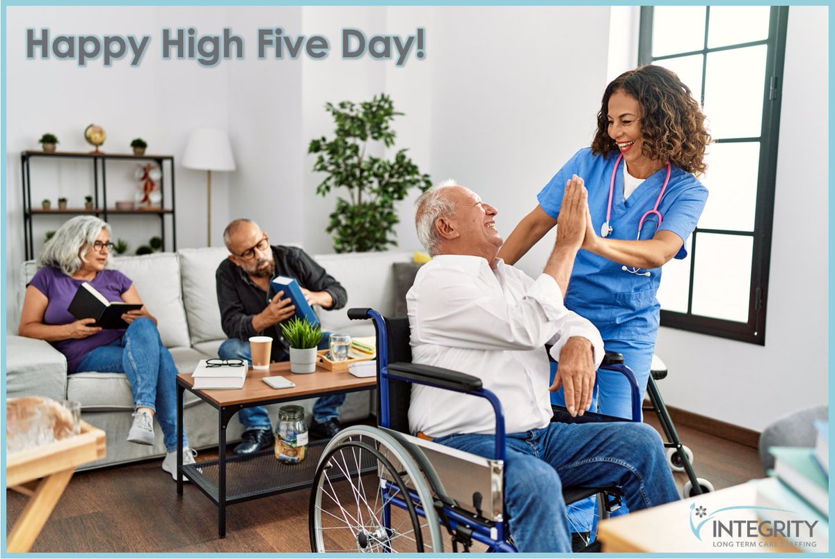 IntegrityLtc's tweet photo. A big Integrity High Five to all Health Care superstars near &amp; far!💙 https://t.co/HlZQrntWcQ
