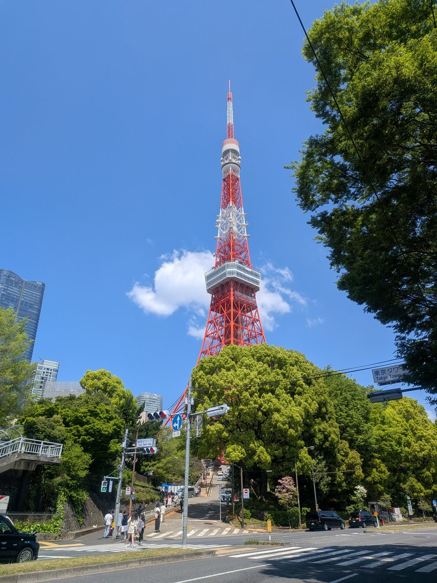 mgn0824's tweet photo. 最終日は東京タワー🗼娘sとこれぞ東京！というところで思い出作りができてよかった✨しかし4月とは思えない暑さだったなぁ... https://t.co/gI7rzMEygA