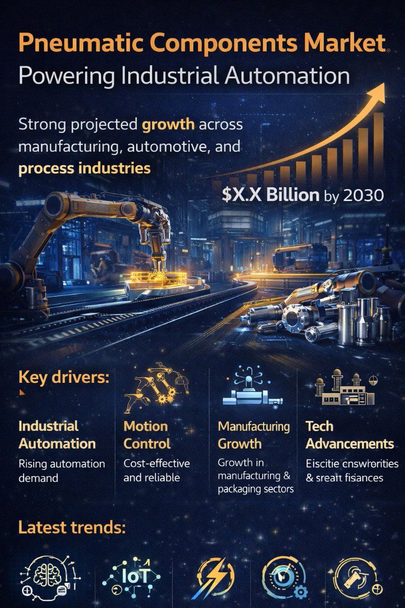 MRFRresearch's tweet image. ⚙️Pneumatic Components Industry Powering Industrial Automation

Pneumatic components is gaining traction as industries accelerate automation, efficiency, &amp;amp; smart manufacturing

marketresearchfuture.com/reports/pneuma…

#Pneumatics #IndustrialAutomation #SmartManufacturing #Engineering #Automation