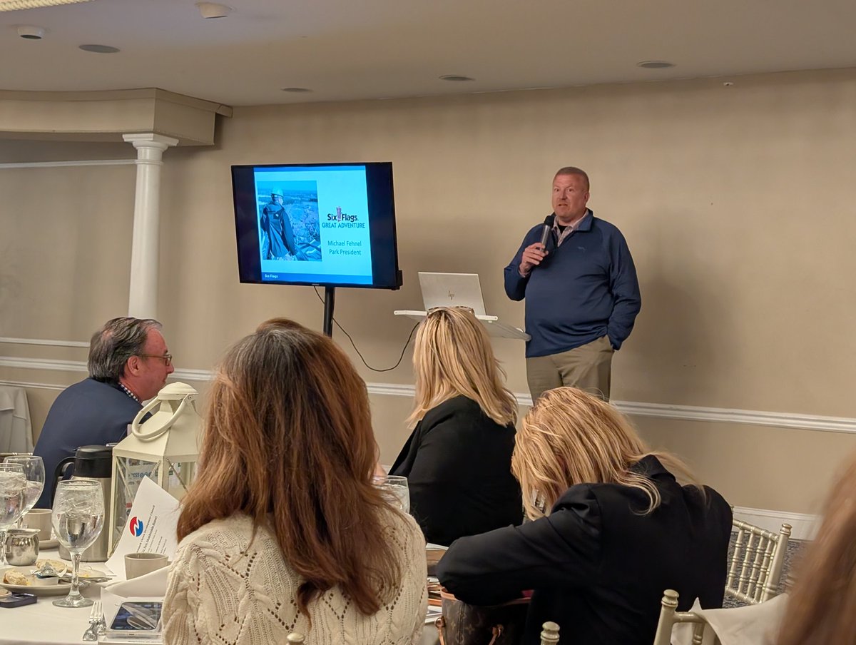 EdjohnsonAP's tweet image. #MODC #MODC The MODC Spring Breakfast presents Mr. Michael Fehnel, President of Great Adventure, highlighting what's new for the 2026 season.