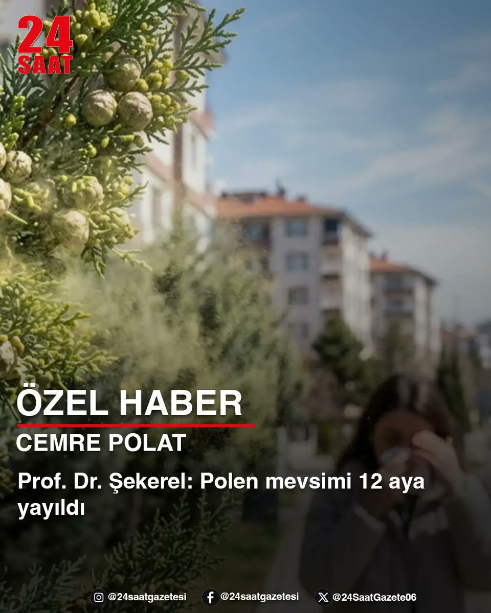24SaatGazete06's tweet photo. ÖZEL HABER | Cemre Polat

Prof. Dr. Şekerel: Polen mevsimi 12 aya yayıldı

https://t.co/SqlHLHxjsq

#PolenAlerjisi #Alerji #Astım #BaharAlerjisi #İklimDeğişikliği #Sağlık 

@Cemre_Polatt https://t.co/Vvtsc8AOu5