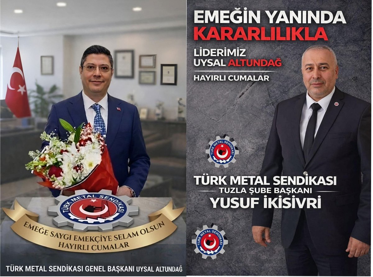Cennet bahçelerinin gülleri yüzüne, bülbüllerin nağmeleri diline, Allah sevgisi gönlüne, bu güzel günün bereketi üzerine olsun. Hayırlı cumalar Dileriz
#TürkMetalSendikası
#UysalAltundağ
#MürselÖcal
#Yusufİkisivri
#TuzlaŞubesi
#Stoeger🇹🇷