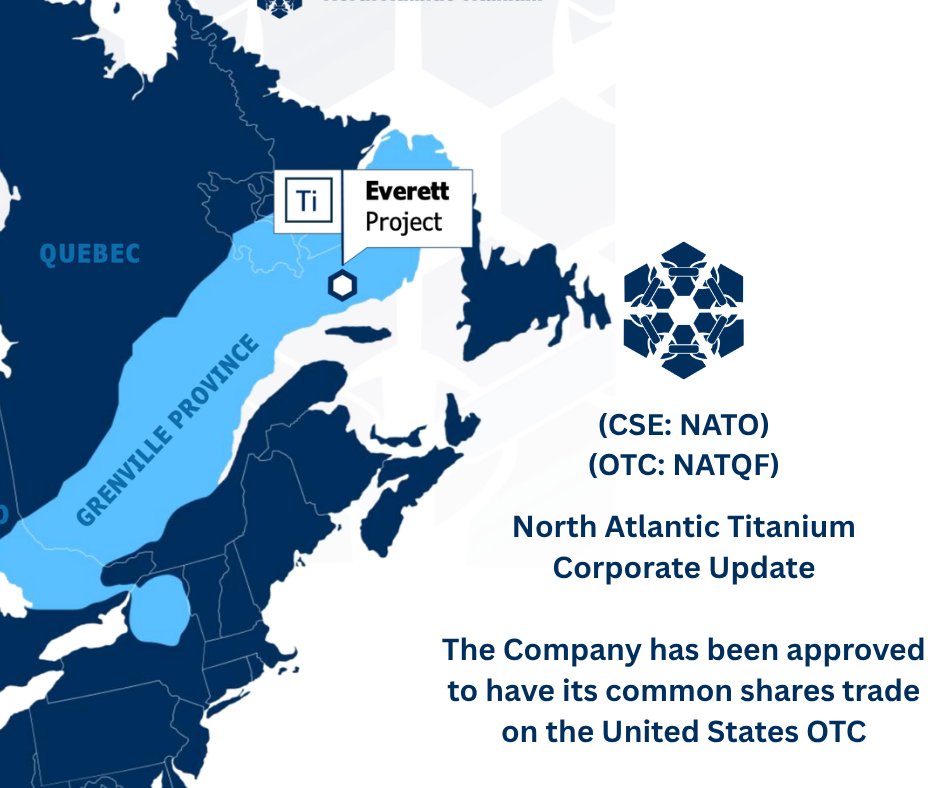 NATO_Titanium's tweet photo. North Atlantic Titanium Corporate Update

The Company has been approved to have its common shares trade on the  United States OTC. Effective April 16, 2026, the Company’s common shares  will begin trading on the OTC under the new symbol of “NATQF”

Link to PR in comments: https://t.co/AzuRdV8uFI