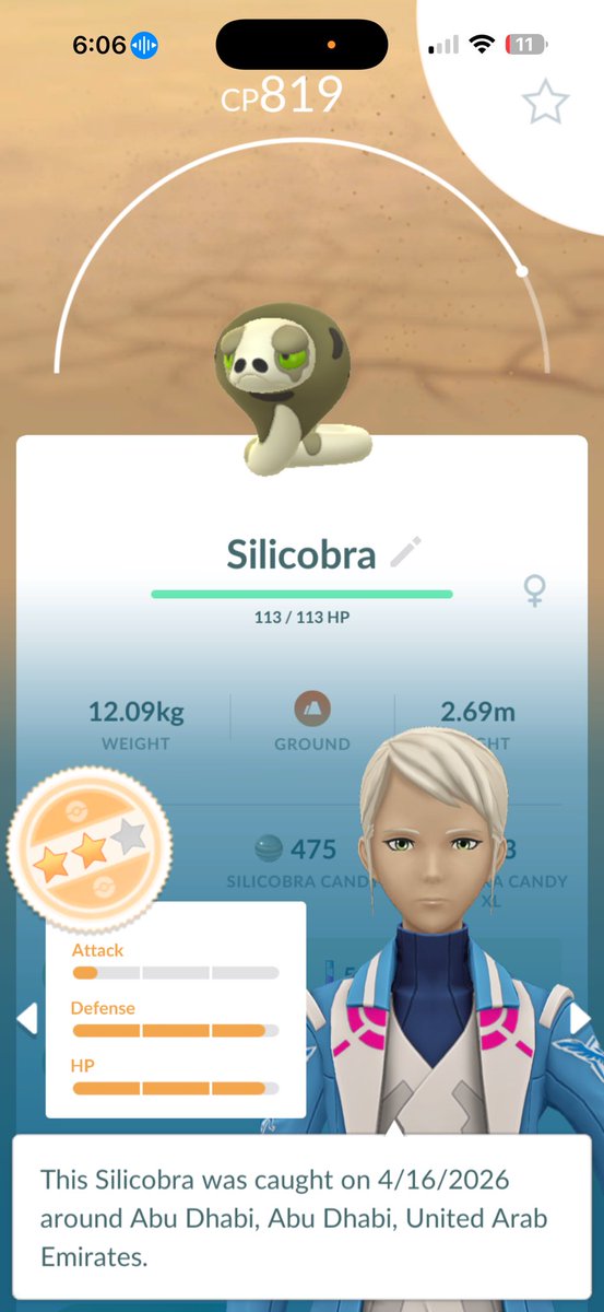 MonsterMody's tweet photo. Any silicobra enjoyers 🐍 #Pokémon #Pokemongo https://t.co/76rrj2kgSF