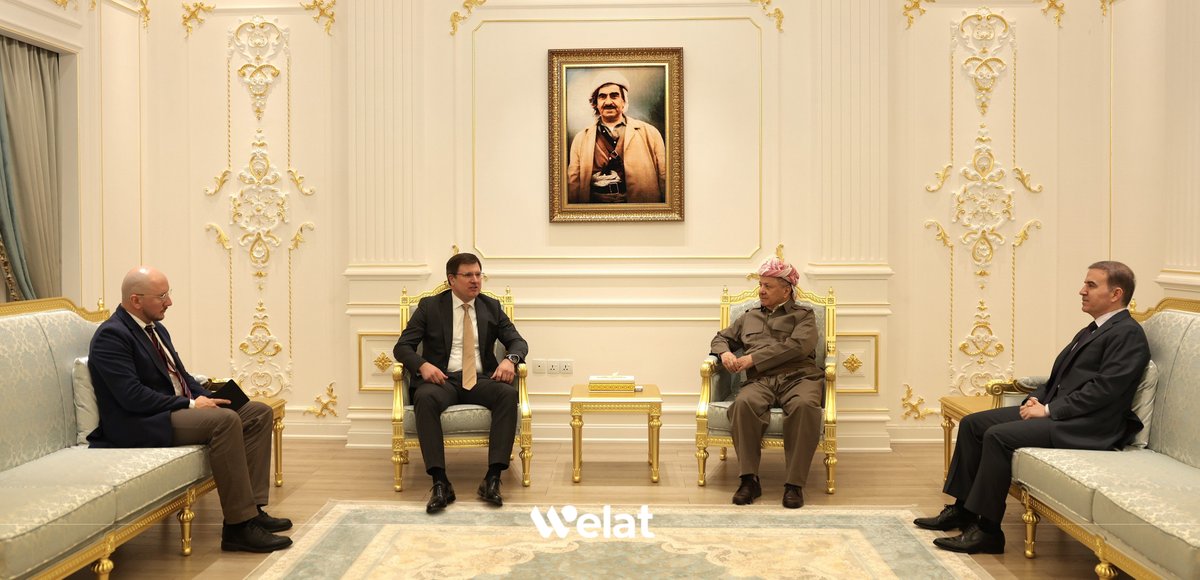 WelattvKu's tweet image. Serok Barzanî û Konsulê Rûsyayê li Herêma Kurdistanê civiyan
#Serok_Barzanî
#Rûsya 
#Hewlêr 
#Kurdistan 
#WelatTV
