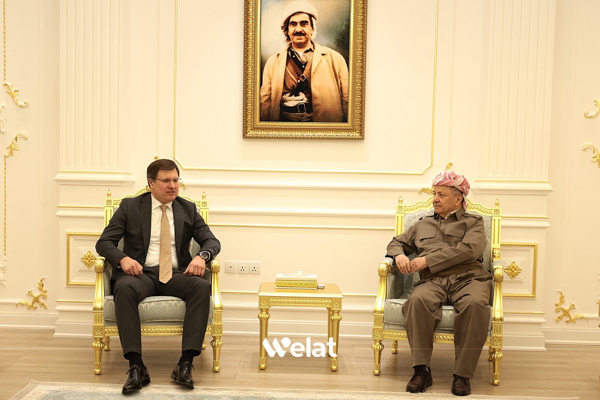 WelattvKu's tweet image. Serok Barzanî û Konsulê Rûsyayê li Herêma Kurdistanê civiyan
#Serok_Barzanî
#Rûsya 
#Hewlêr 
#Kurdistan 
#WelatTV