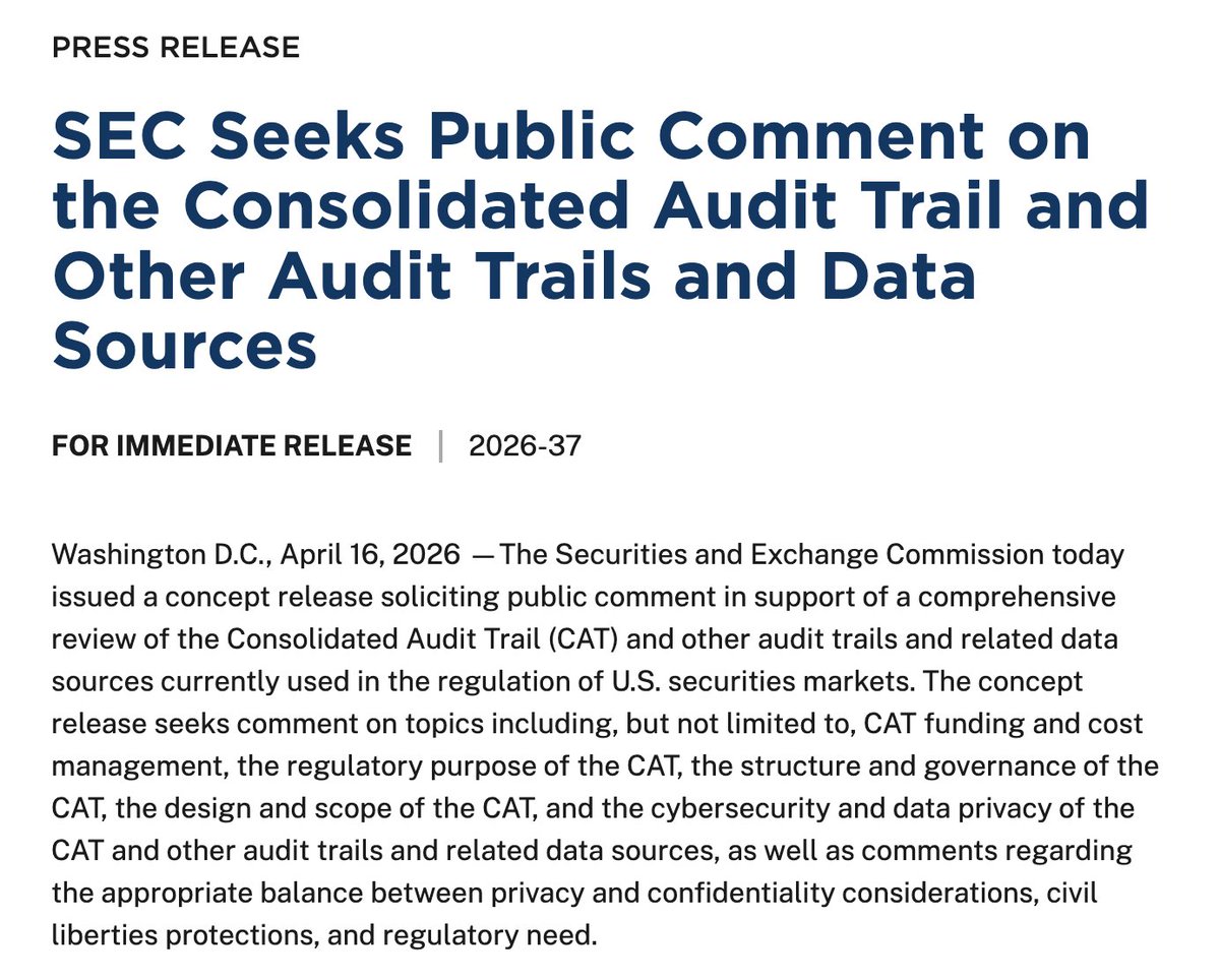 U.S. Securities and Exchange Commission tweet media