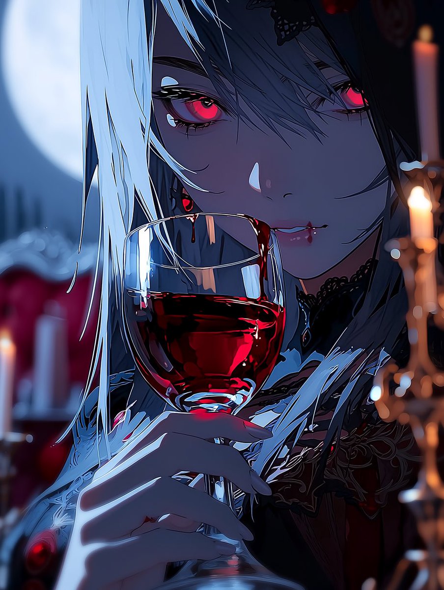 uenrura's tweet image. #ほろ酔いエルフ
２ 窓際

何を飲んでるかって？
——貴方には何に見えているのかしら🍷

#吸血姫 #Vampire #DarkFantasy