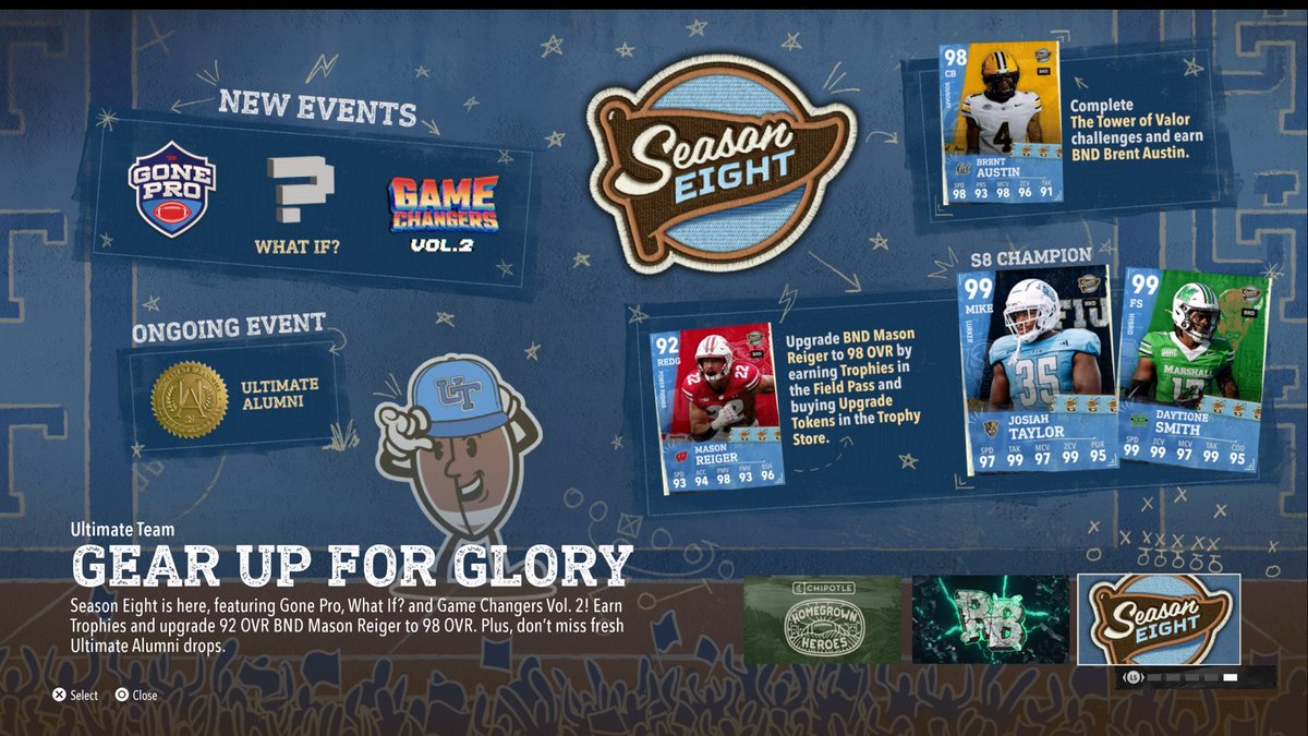 CFBdotFAN's tweet photo. What if? and more Game Changers to come in Season 8 according to in-game https://t.co/7Im7KJtvT2