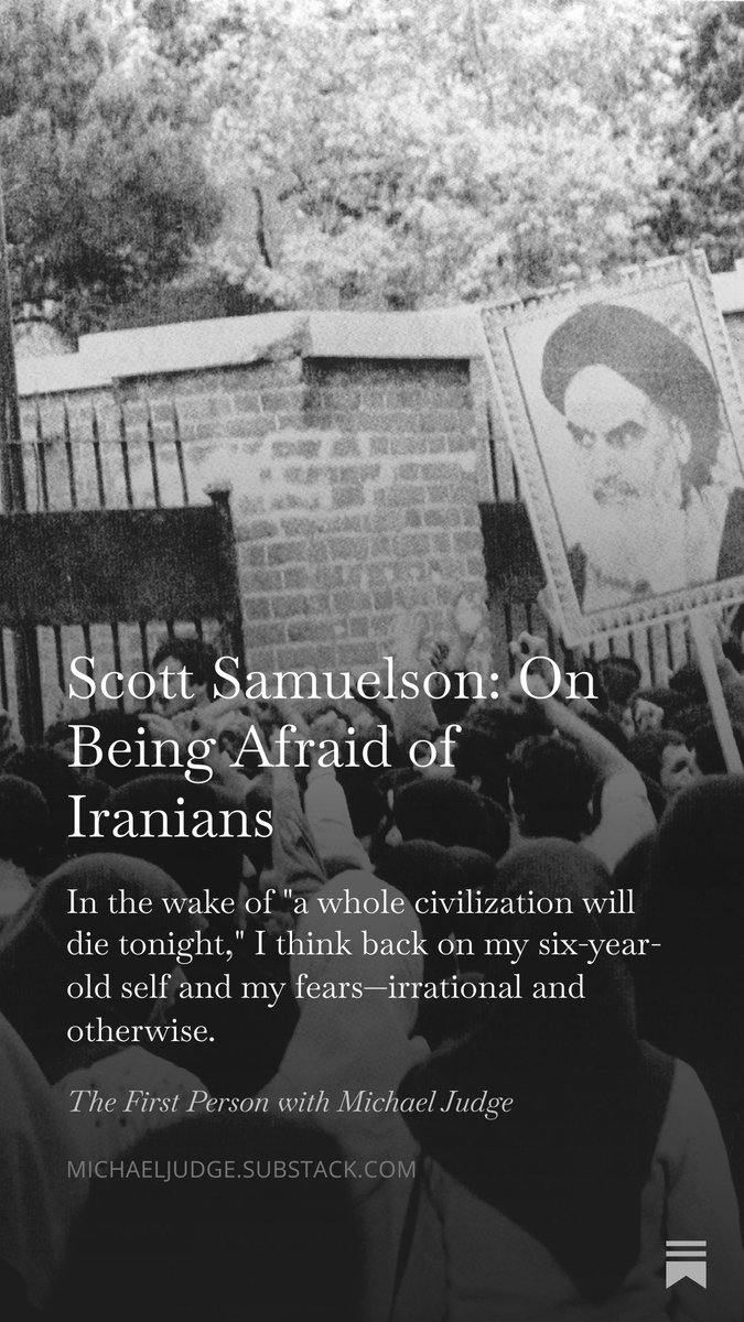 MJUDGE_TFP's tweet photo. Scott Samuelson:
In the wake of “a whole civilization will die tonight,” I think back on my six-year-old self and my fears—irrational and otherwise.
https://t.co/qBpY0Q1n5K https://t.co/2t94WEYcZE