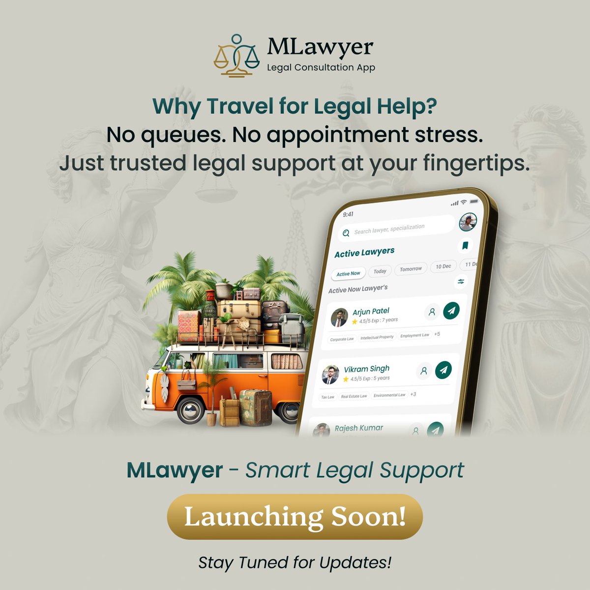 MLawyer26's tweet image. “Legal help? There’s an app for that. MLawyer – Coming soon.”
#onlinelawyerconsultation #lawapp #legalhelp  #lawerconsultation #familylawyer #propertylawyer #businesslaw #criminallawyer #Onlinelegalconsultation #applaunch
For More Details Visit : 
mlawyer.in