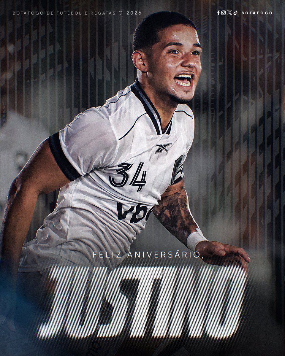 Parabéns, Justino! 🥳👏🏾

Formado no Botafogo e multicampeão pelas categorias de base, o zagueiro completa 20 anos nesta quinta-feira. Muitas felicidades e sucesso com a #GloriosaCamisa, meu garoto! ⚽️🔥 #JoiasDoBairro #BFR