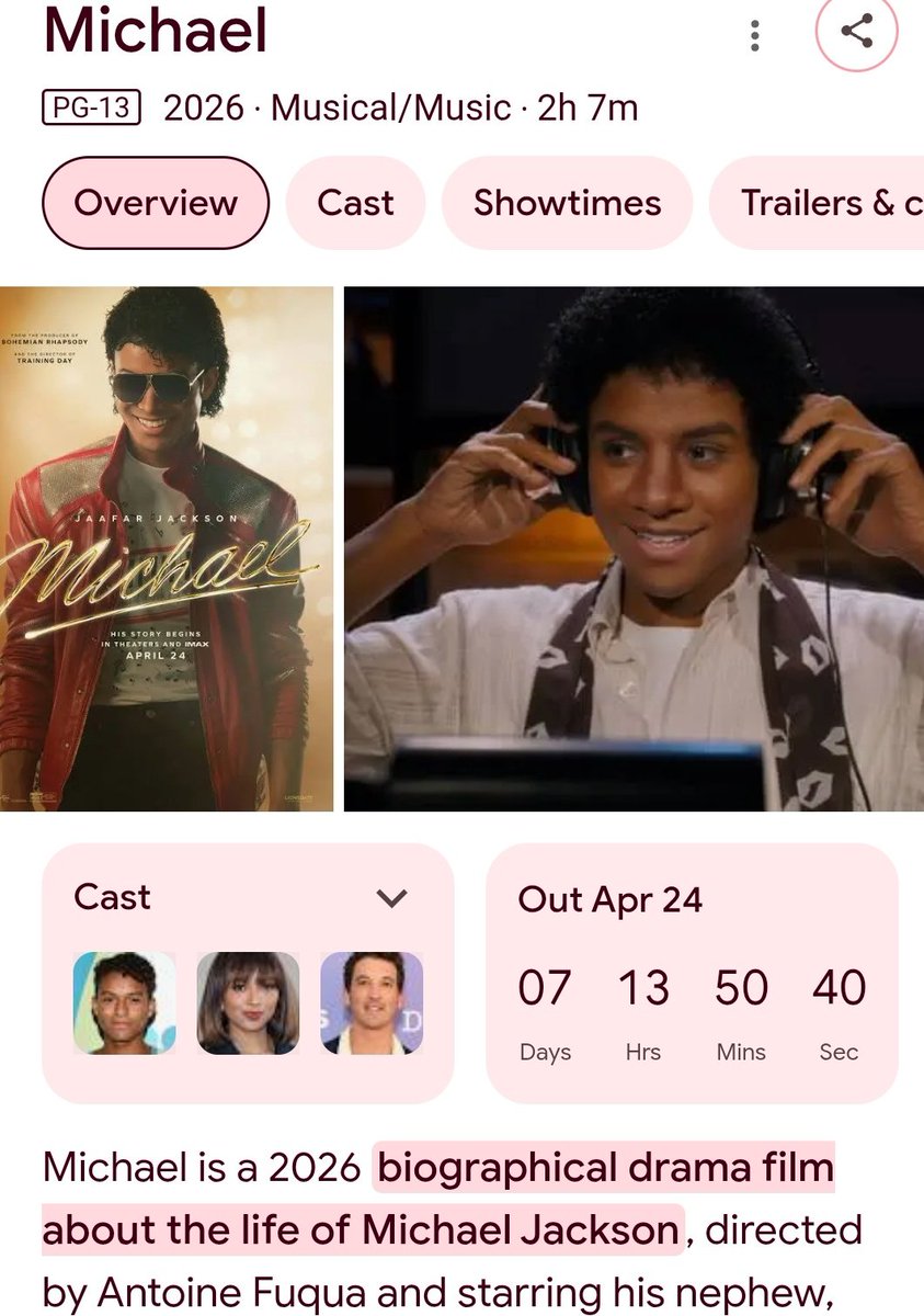 MJJSpotify2015's tweet image. Google has put on a countdown for #MichaelMovie   everyone is ready for the biggest biopic ever made 😄. #MichaelJackson #KingOfPop